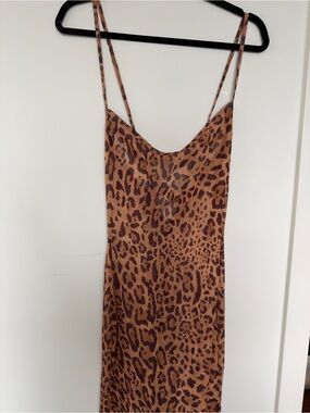 Leopard beach cover up dress